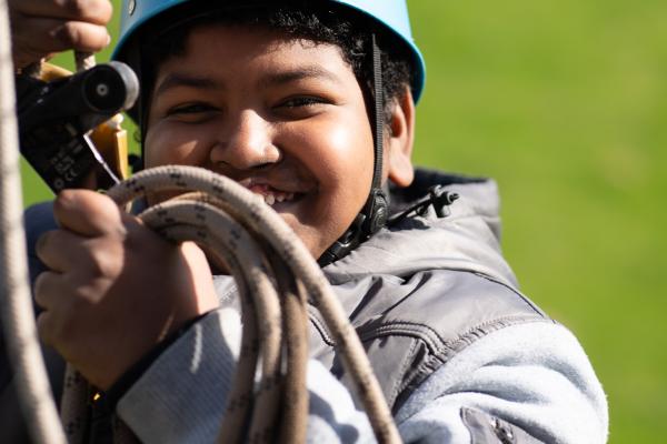 Boy on the ropes