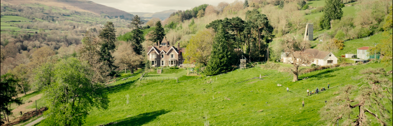 Drone shot of Pendarren House